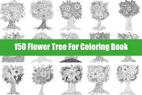 150 Flowers Tree Graphics & Coloring Pages Amp Review
