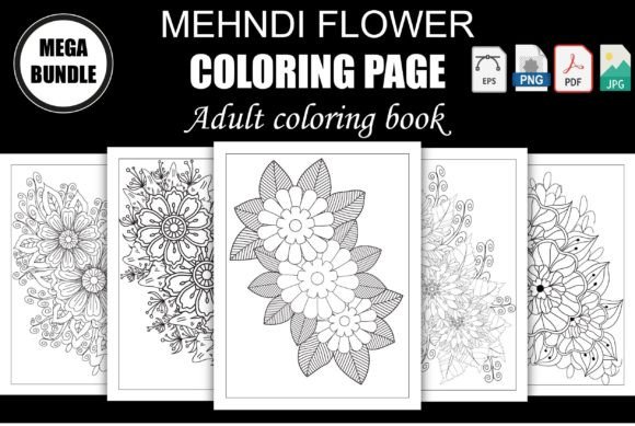 A Creative Brand Review: Mehndi Flower Graphics for Coloring Pages