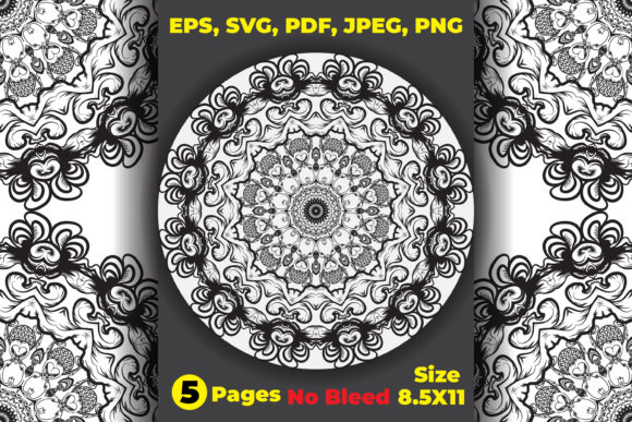 Adult Relaxation Mandala Coloring Page: Graphics & Coloring Pages Amp