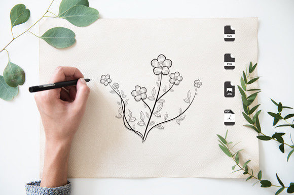 Art Floral Coloring Page: Graphics & Coloring Pages Amp