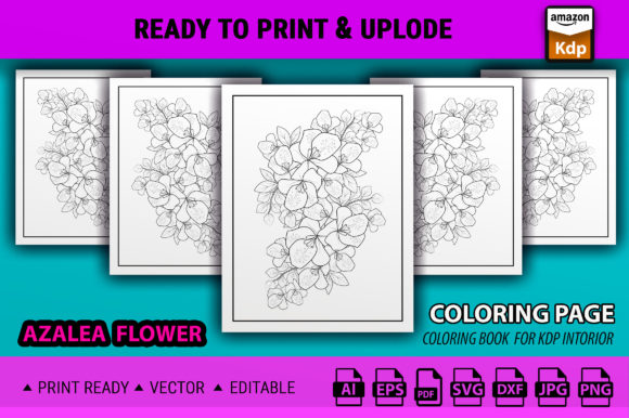 Azalea Flower Coloring Page and Book Review