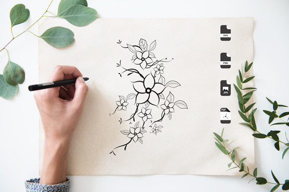 Beautiful Flower Coloring Page: Graphics & Coloring Pages Amp
