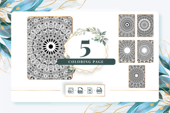Coloring Pages Bundle KDP Pack 218: Graphics & Amp Review