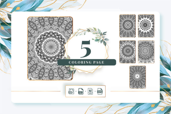 Coloring Pages Bundle KDP Pack 269: A Designer’s Embroidery Take