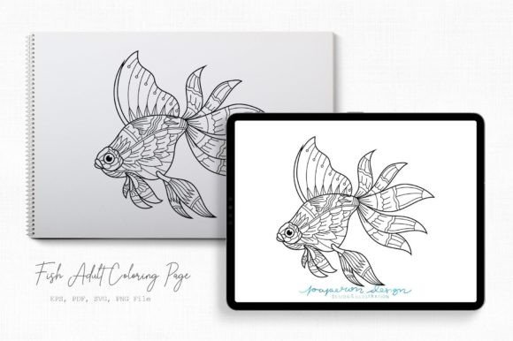 Fish Adult Coloring Page: Graphics & Coloring Pages Amp