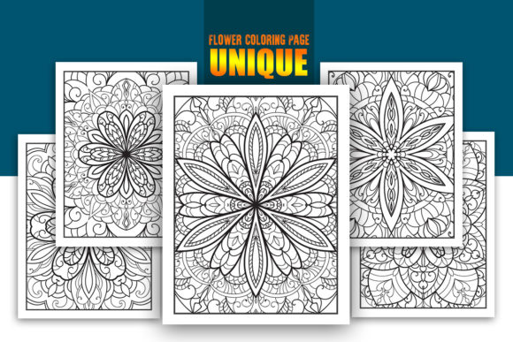 Flower Coloring Page Interior Graphics & Coloring Pages Amp