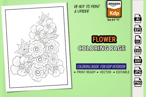 Flower Coloring Pages Book Graphics & Coloring Pages Amp Review