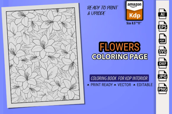 Lily Flowers Coloring Page for Adult Embroidery Review