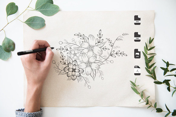 Minimal Botanical Set Coloring Page Graphics & Amp Review
