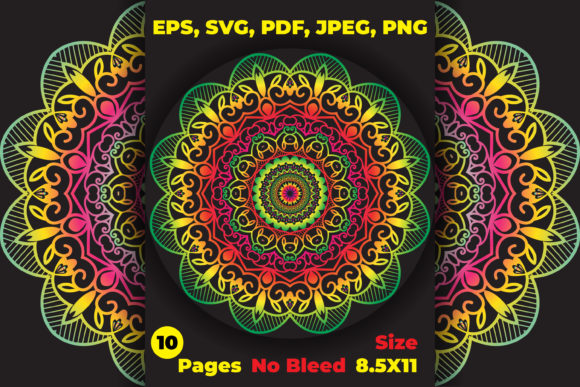Relaxation Adult Mandala Graphics From Coloring Pages Amp