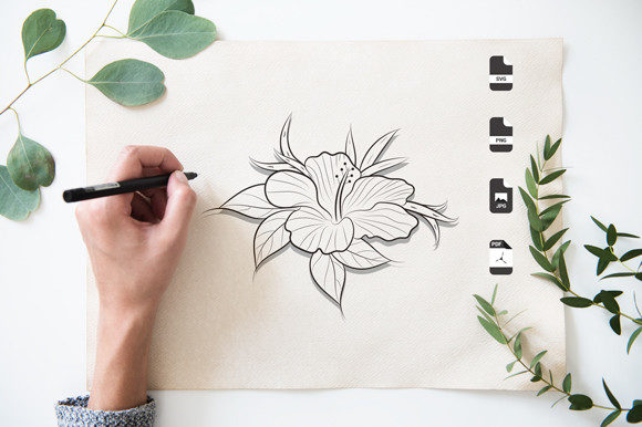 Sketch Floral Vintage Coloring Page: Graphics & Coloring Pages Amp